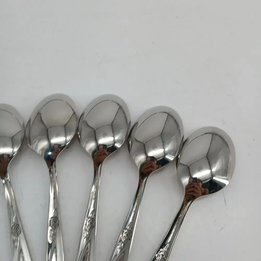 8X Tbsp Oneida LA ROSE Table Spoons Rogers Premier Stainless